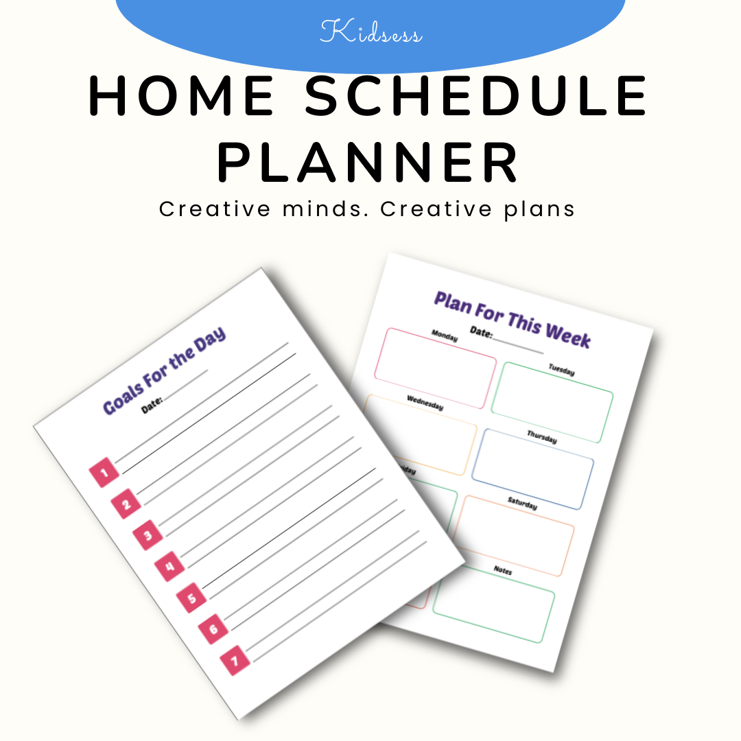 Kid’s Home Schedule Planner - Instant Download